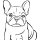Grabkerze Weiß 100h (Deckel Gold) - Bulldogge