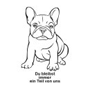 Grabkerze Weiß 170h (Deckel Gold) - Mops