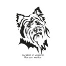 Grabkerze Weiß 170h (Deckel Gold) - Terrier