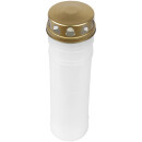 Grabkerze Weiß 170h (Deckel Gold) - Terrier