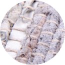 Flickenteppiche Leder 50x80cm weiß