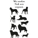 Grabkerze Weiß 170h (Deckel Gold) - Hunde