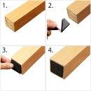 Filzgleiter für Möbel, Möbelgleiter 28 x 28mm - Schwarz