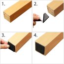 Filzgleiter für Möbel, Möbelgleiter 40 x 40mm - Schwarz