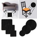 Filzgleiter für Möbel, Möbelgleiter 40 x 40mm - Schwarz