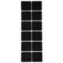 Filzgleiter für Möbel, Möbelgleiter 40 x 40mm - Schwarz