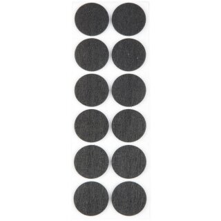 Filzgleiter für Möbel, Möbelgleiter Rund Ø 40mm - Anthrazit