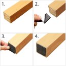 Filzgleiter für Möbel, Möbelgleiter 20 x 20mm - Anthrazit
