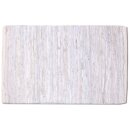 Flickenteppiche Leder 70x130cm weiß