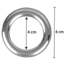 Dekoschal Alessia Ösenaufhängung 140x245cm grau