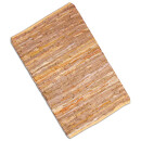 Flickenteppiche Leder 70x180cm beige