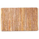 Flickenteppiche Leder 70x180cm beige