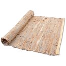 Flickenteppiche Leder 70x180cm beige