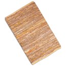 Flickenteppiche Leder 70x180cm beige