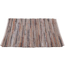 Flickenteppiche Leder 70x180cm braun