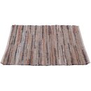 Flickenteppiche Leder 70x180cm braun