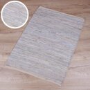 Flickenteppiche Leder 70x180cm weiß