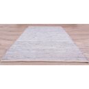 Flickenteppiche Leder 70x180cm weiß