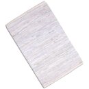Flickenteppiche Leder 70x180cm weiß