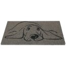 Kokos Fußmatte - grau - 25x50cm Hund