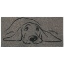 Kokos Fußmatte - grau - 25x50cm Hund