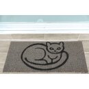 Kokos Fußmatte - grau - 25x50cm Katze