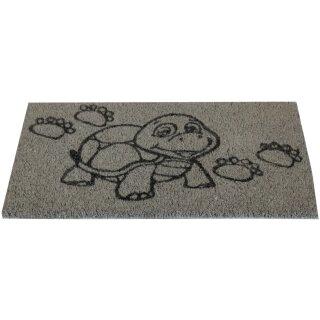 Kokos Fußmatte - grau - 25x50cm Schildkröte