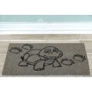 Kokos Fußmatte - grau - 25x50cm Schildkröte