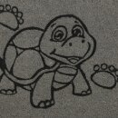 Kokos Fußmatte - grau - 25x50cm Schildkröte