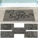 Kokos Fußmatte - grau - 25x50cm Schildkröte