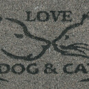 Kokos Fußmatte - grau - 25x50cm Dog & Cat