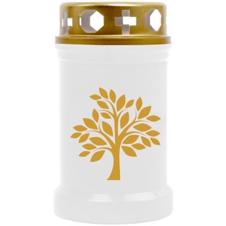 Grabkerze mit klassischem Motiv 40h Baum