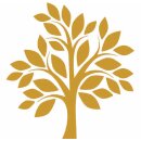 Grabkerze Weiß 40h (Deckel und Druck Gold) - Baum