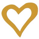 Grabkerze Weiß 40h (Deckel und Druck Gold) - Herz
