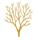 Grabkerze Weiß 40h ( Deckel und Druck Gold ) - Baum