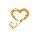 Grabkerze Weiß 40h (Deckel und Druck Gold) - Herz