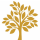 Grabkerze Weiß 170h ( Deckel und Druck Gold ) - Baum
