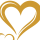 Grabkerze Weiß 170h ( Deckel und Druck Gold ) - Herz