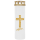 Grabkerze Weiß 170h ( Deckel und Druck Gold ) - Kreuz