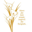 Grabkerze Weiß 48h (Deckel und Druck Gold) - Calla