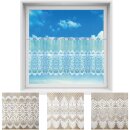 Bistrogardine mit Stangendurchzug "Jacquard" 160x45cm - Clara