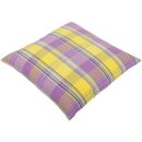 Dekokissen kariert Gelb - Lila