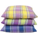 Dekokissen kariert Gelb - Lila