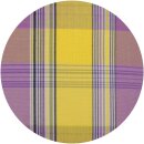 Dekokissen kariert Gelb - Lila