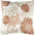 Kissenhülle Blumenmuster 40x40cm  mit Füllkissen Beige - Braun