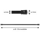 Klemmstange mit Schraubtechnik schwarz 80 - 120cm