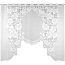 Bistrogardine mit Stangendurchzug "M-Bogen" 150x120cm - Blumen