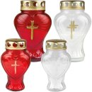 Grablicht aus Glas "Herz"