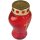 Grablicht aus Glas "Herz" Rot 17 cm
