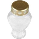 Grablicht aus Glas "Herz" Weiß 13,5 cm